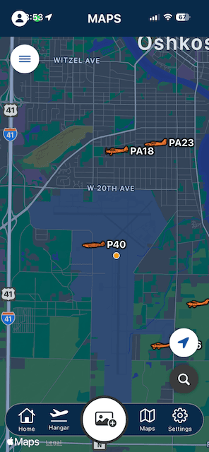 Importing an aircraft photo into SpotterLog: choosing a photo, identifying the aircraft, and geolocating the sighting on the map