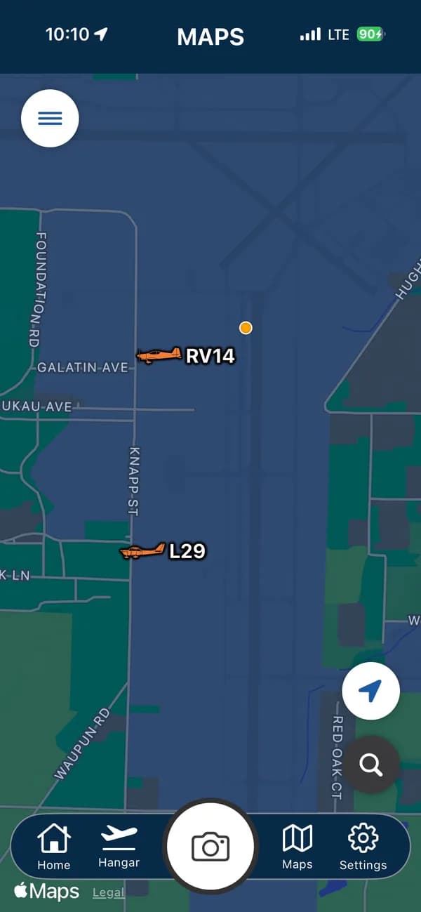 SpotterLog interactive map zooming from an airfield into a spotted aircraft's detail and encyclopedia pages